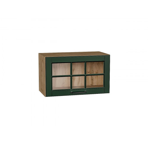 358*600* Шкаф верхний горизонтальный остекленный Дублин Special Green