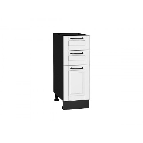 816*300* Шкаф нижний с 3-мя ящиками Дублин Special White