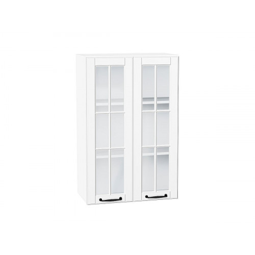920*600* Шкаф верхний с 2-мя остекленными дверцами Дублин Special White