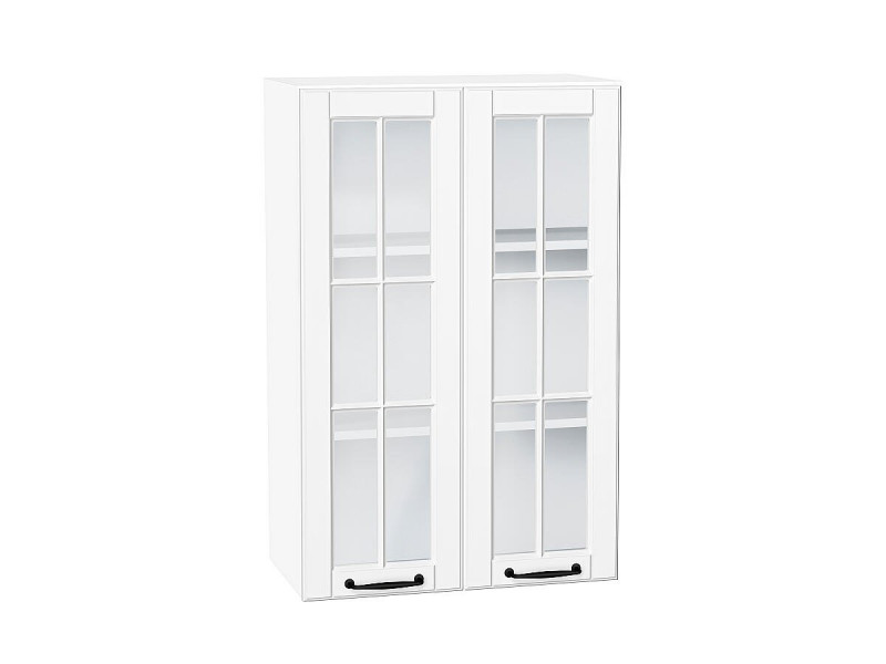 920*600* Шкаф верхний с 2-мя остекленными дверцами Дублин Special White