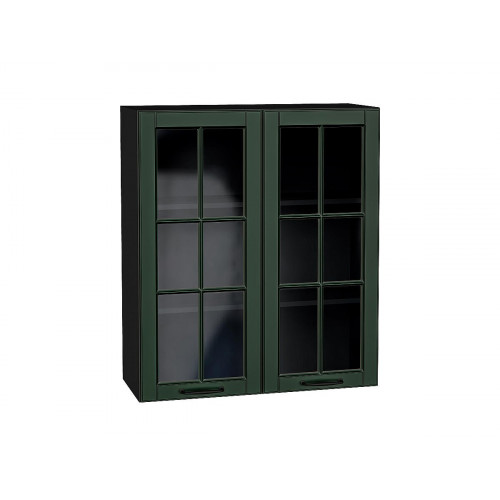 920*800* Шкаф верхний с 2-мя остекленными дверцами Дублин Special Green