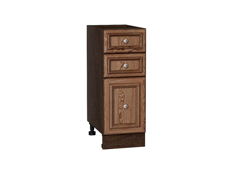 816*300* Шкаф нижний с 3-мя ящиками Шале Brown Dreamline Graphite