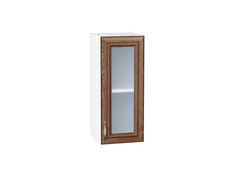 716*300* Шкаф верхний с 1-ой остекленной дверцей Шале Brown Dreamline Белый
