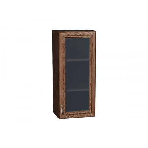 920*400* Шкаф верхний с 1-ой остекленной дверцей Шале Brown Dreamline Graphite