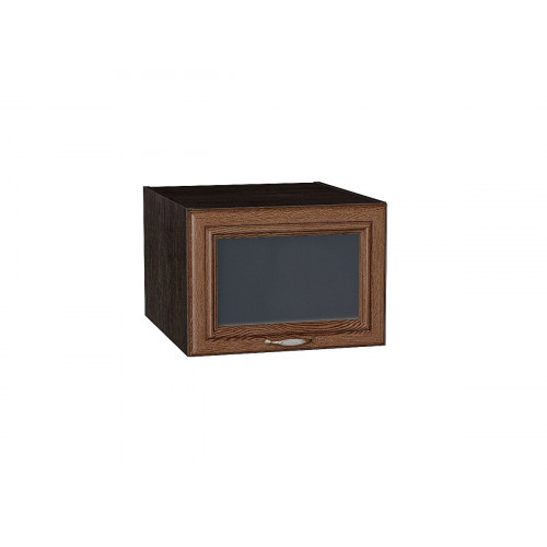 358*500* Шкаф верхний горизонтальный остекленный глубокий Шале Brown Dreamline Graphite