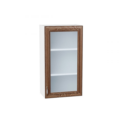 920*500* Шкаф верхний с 1-ой остекленной дверцей Шале Brown Dreamline Белый