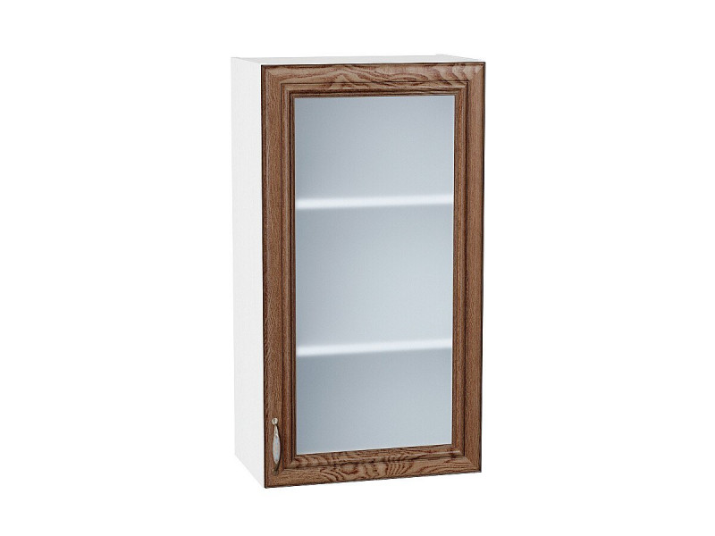 920*500* Шкаф верхний с 1-ой остекленной дверцей Шале Brown Dreamline Белый