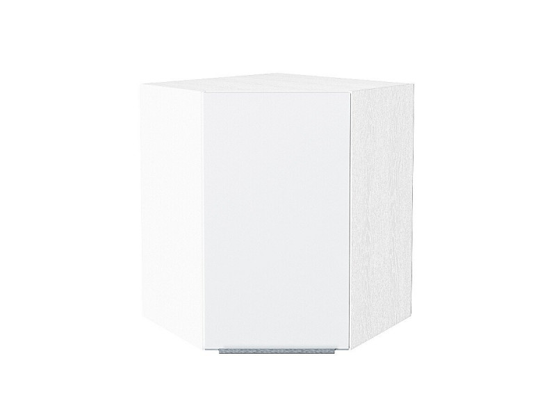 716*600*600 Шкаф верхний угловой Фьюжн Silky White Белый
