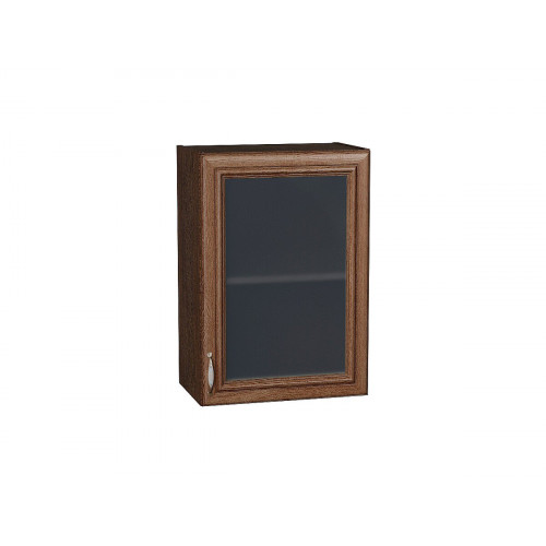 716*500* Шкаф верхний с 1-ой остекленной дверцей Шале Brown Dreamline Graphite