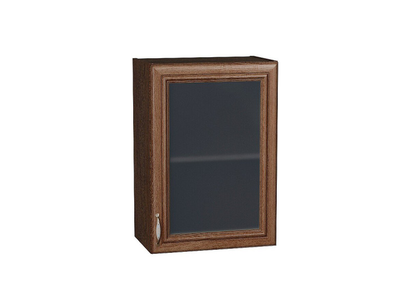 716*500* Шкаф верхний с 1-ой остекленной дверцей Шале Brown Dreamline Graphite